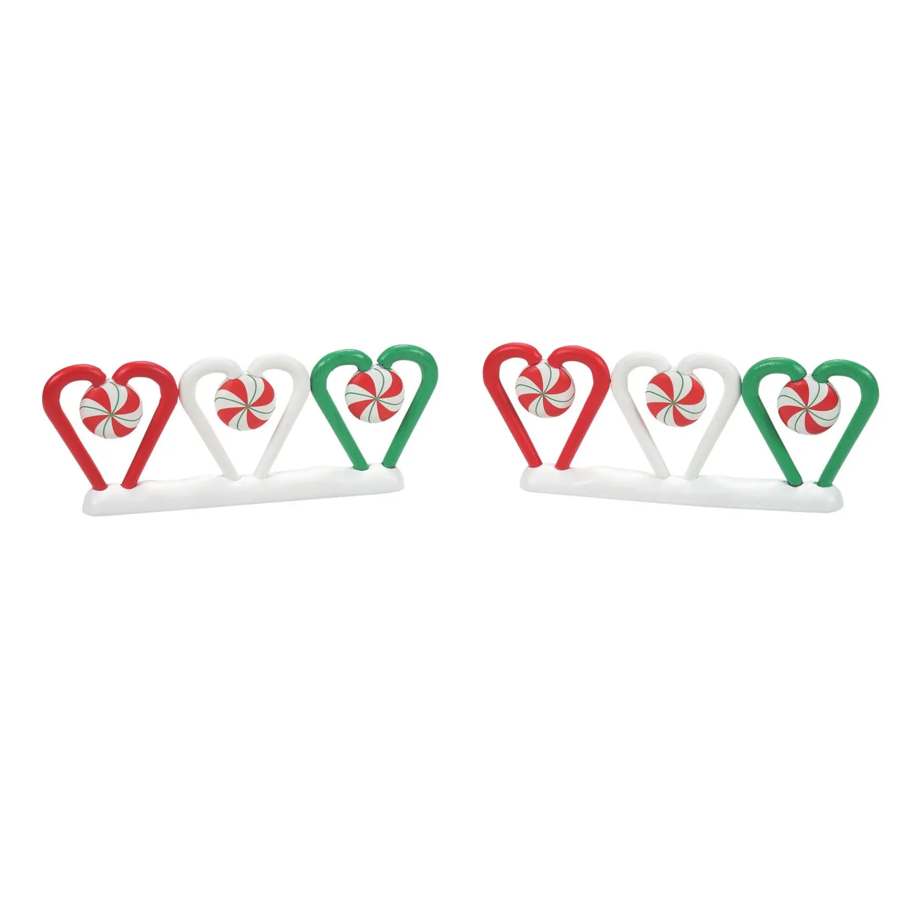 Department 56 Village Accessories|Candy Cane Fence Set of 2