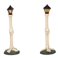 Department 56 Halloween Village Accessories|Femur Bone Street Lights