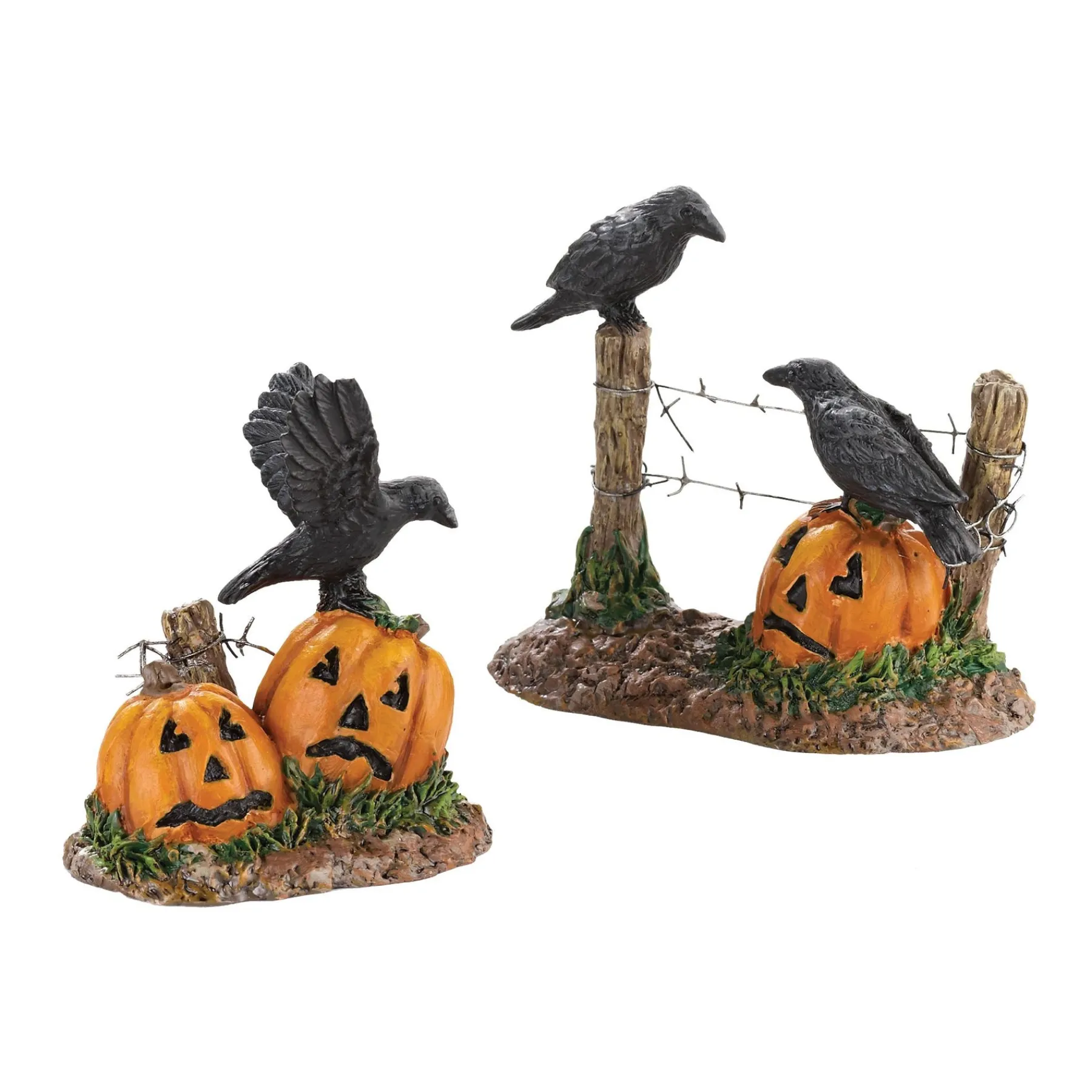 Department 56 Halloween Village Accessories|Halloween Ravens