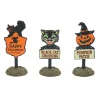 Department 56 Halloween Village Accessories|Halloween Signs Set of 3