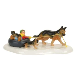 Department 56 The Original Snow Village|Inner Tube Sled Dog Race