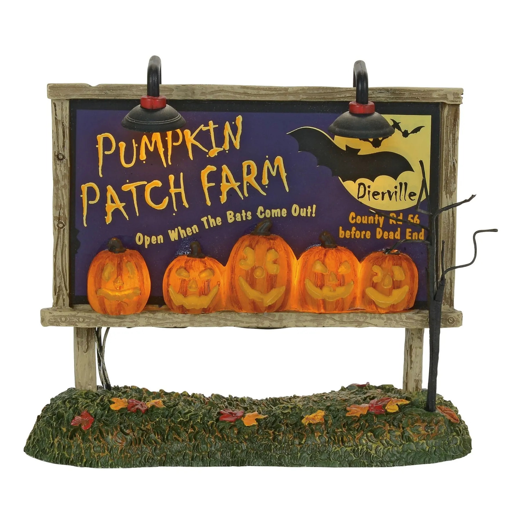 Department 56 Halloween Village Accessories|Lit Pumpkin Patch Billboard