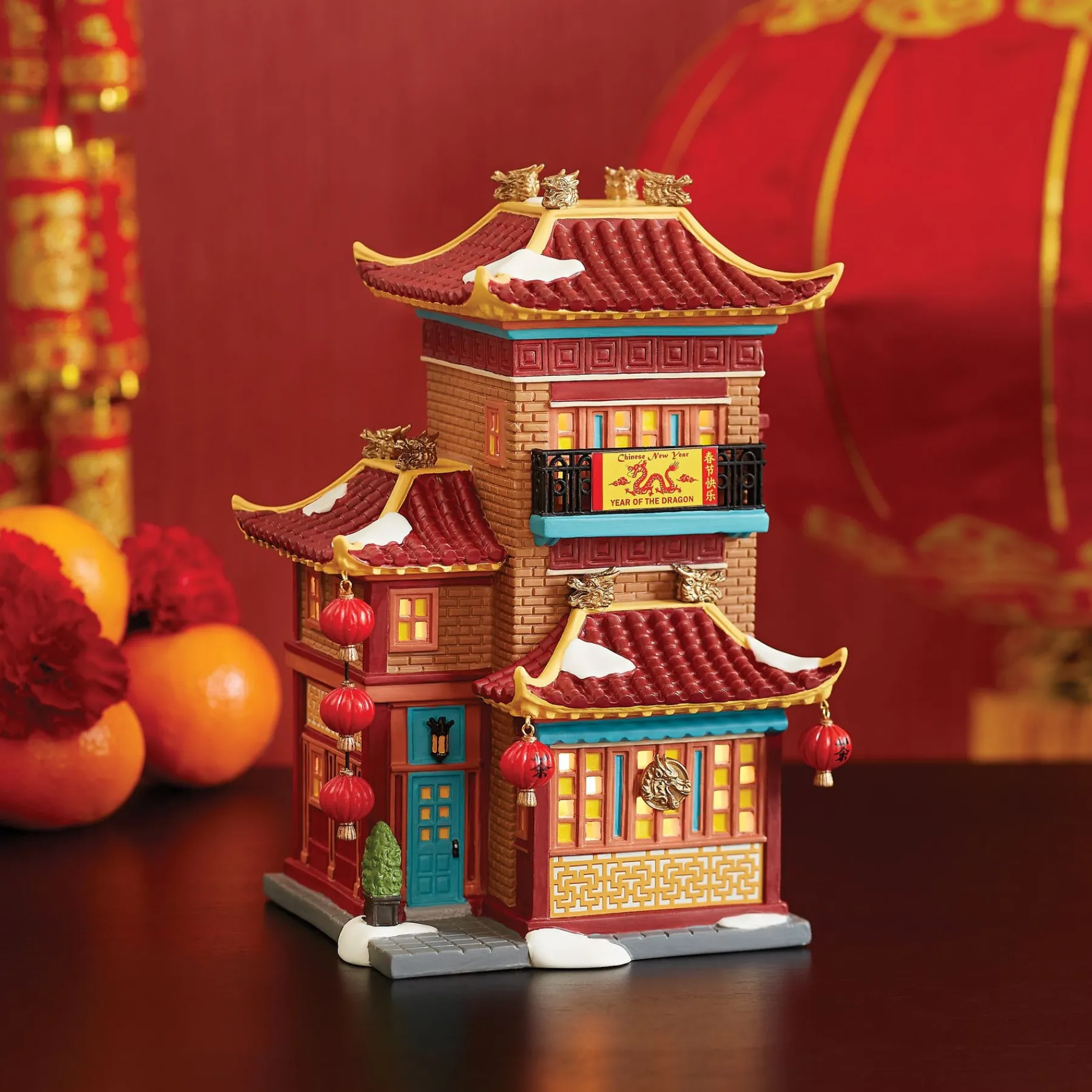Department 56 Christmas In The City Series|Lunar Dragon Tea House