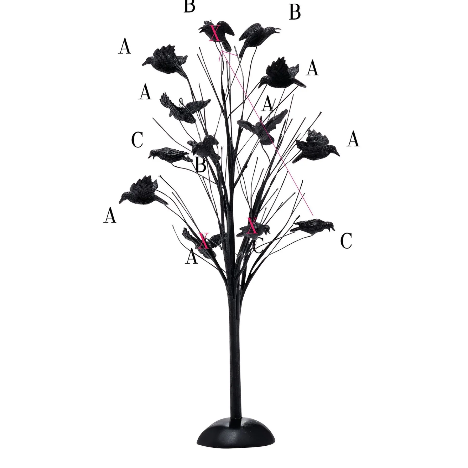 Department 56 Halloween Village Accessories|Murder Of Crows, Tree