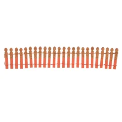 Department 56 Halloween Village Accessories|Pumpkin Orange Glitter Fence