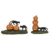 Department 56 Halloween Village Accessories|Scary Cats Pumpkins ST/2
