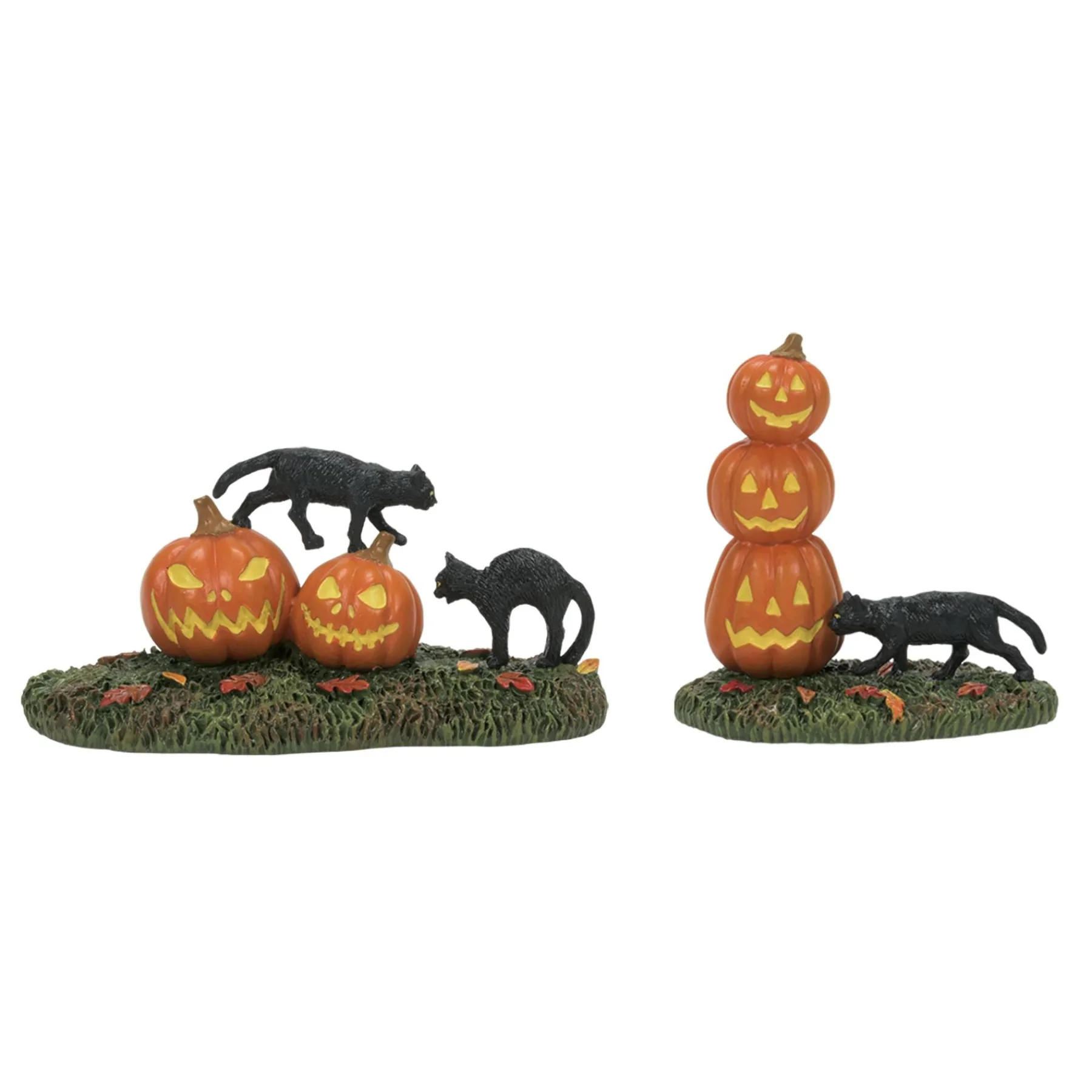 Department 56 Halloween Village Accessories|Scary Cats Pumpkins ST/2