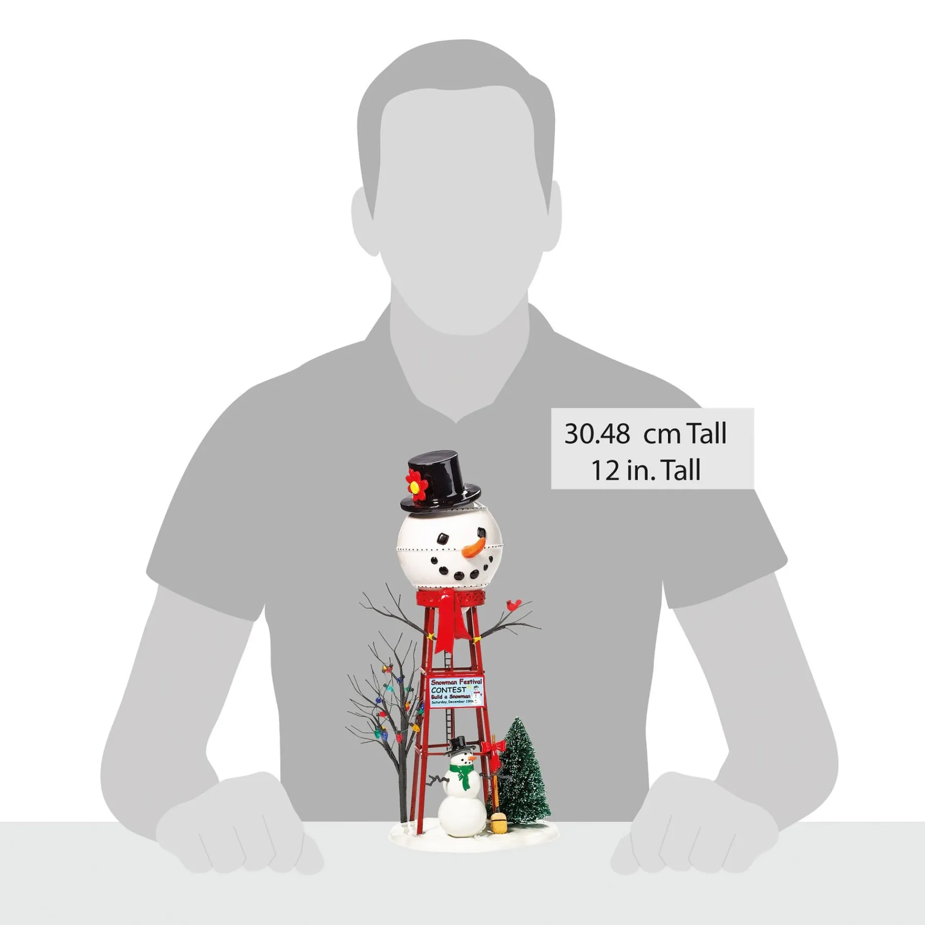 Department 56 Village Accessories|Snowman Watertower