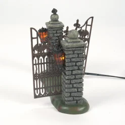 Department 56 Halloween Village Accessories|Spooky Wrought Iron Gate