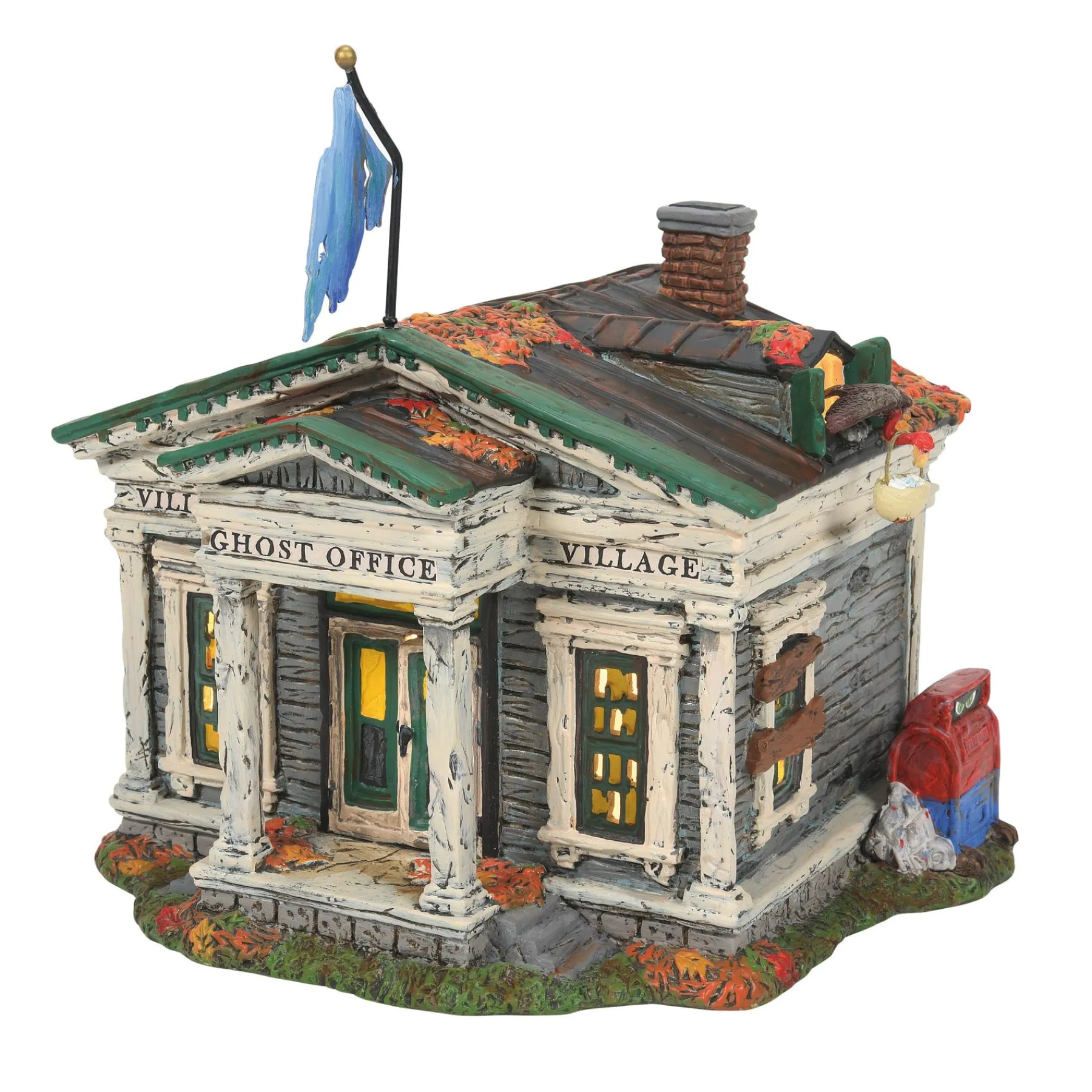 Department 56 Snow Village Halloween|Village Ghost Office
